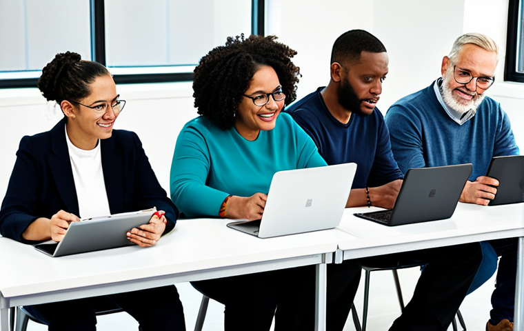 디지털 공유경제의 접근성과 포용성 - Digital Skills Empowerment**

"A diverse group of adults attending a digital literacy workshop in a ...